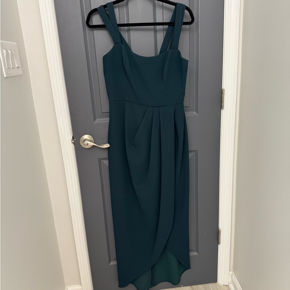 Xscape Teal High Low Dress